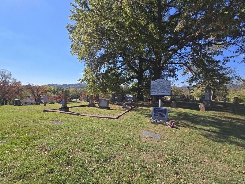 First Burial in East Hill Cemetery Marker. image. Click for full size.