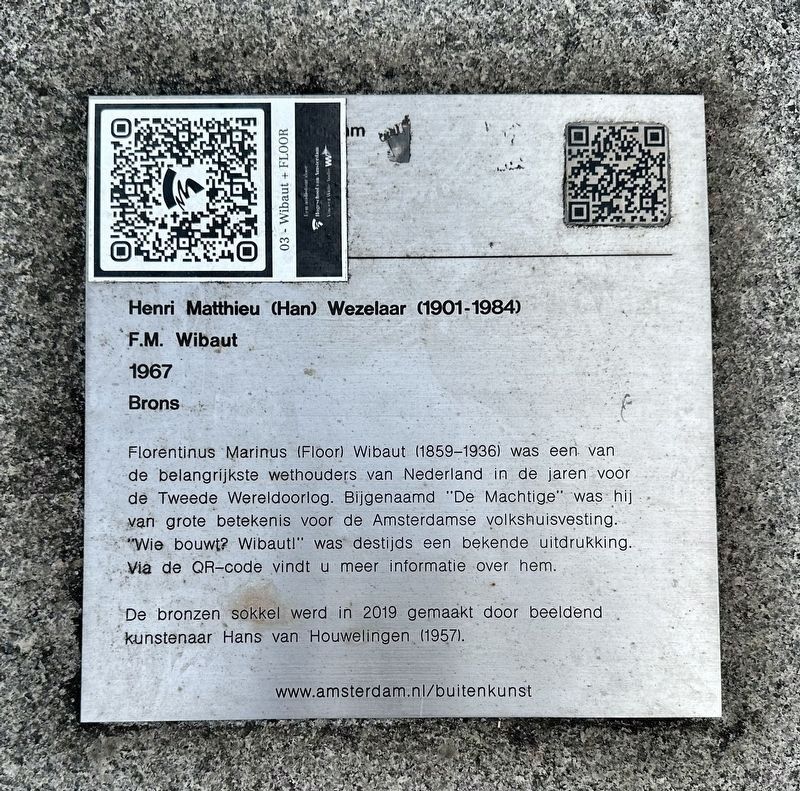 F.M. Wibaut Marker image. Click for full size.