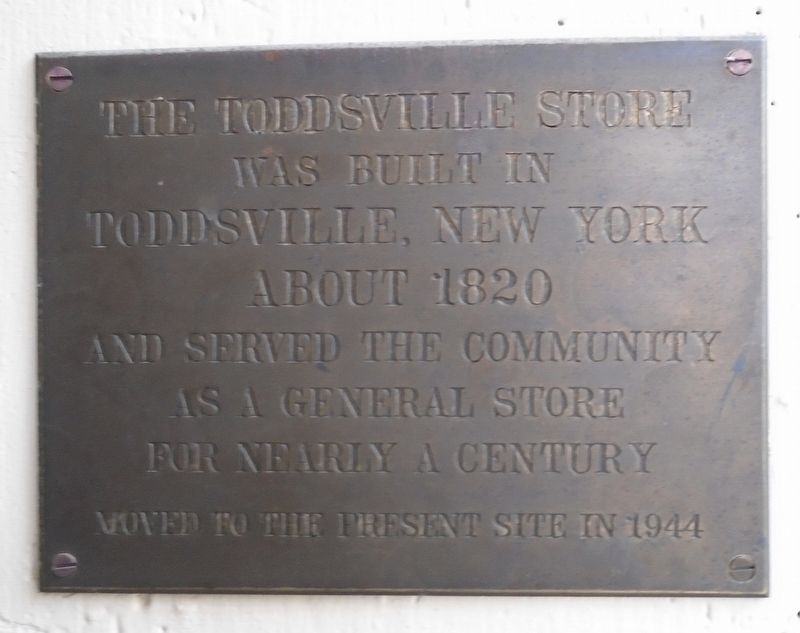 The Toddsville Store Marker. Click for full size. The Toddsville Store Marker image. Click for full size.