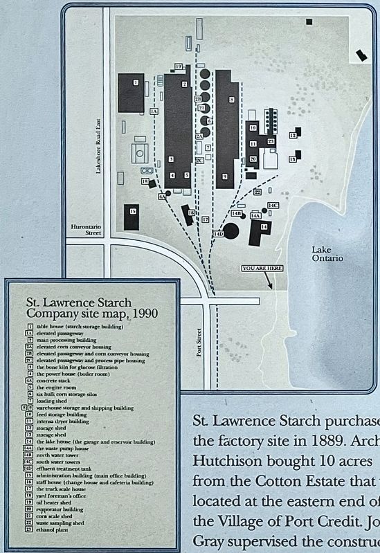 St. Lawrence Starch marker detail image. Click for full size.