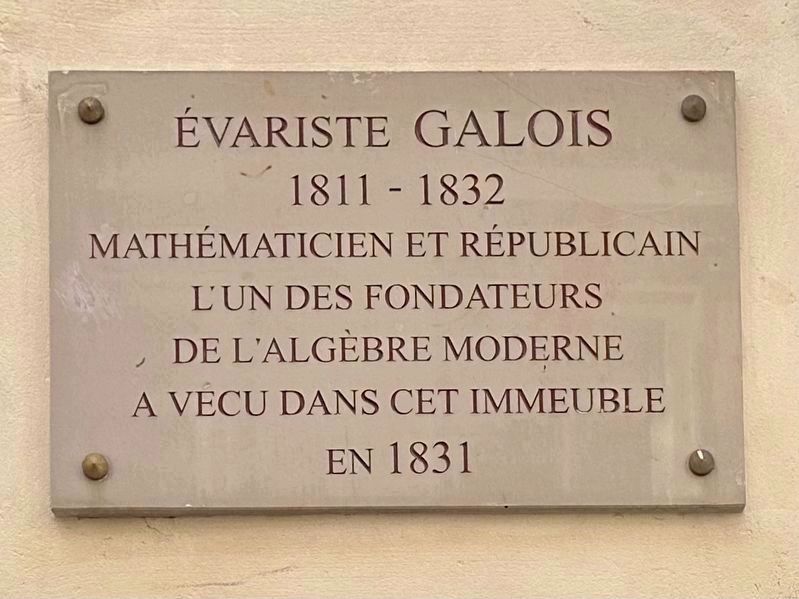 Évariste Galois. Click for full size. Évariste Galois image. Click for full size.