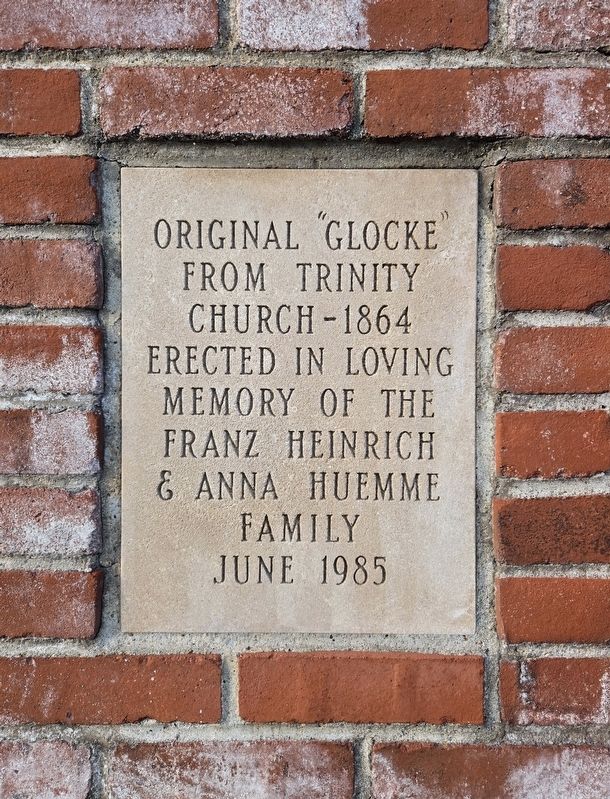 Original "Glocke" From Trinity Church - 1864 Marker. Click for full size. Original "Glocke" From Trinity Church - 1864 Marker image. Click for full size.