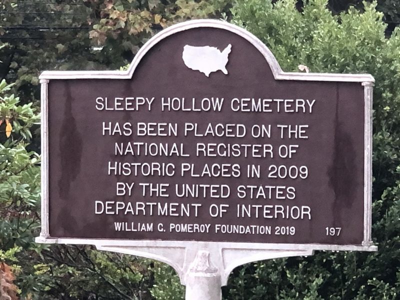 Sleepy Hollow Cemetery Marker image. Click for full size.