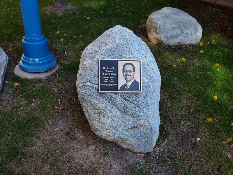 Dr. Juan R. Olivarez Student Plaza Marker. Click for full size. Dr. Juan R. Olivarez Student Plaza Marker image. Click for full size.