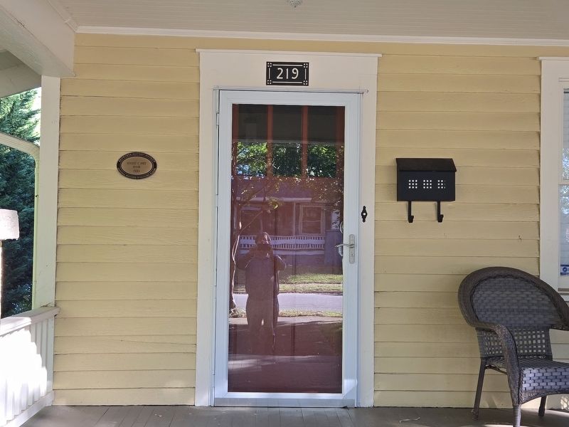Eugene C. Ivey Marker to the left of the front entrance image. Click for full size.
