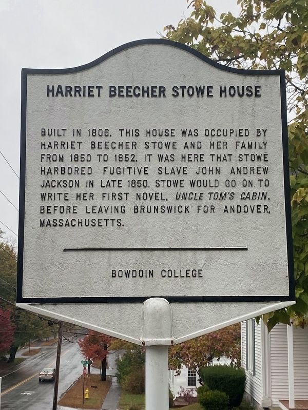 Harriet Beecher Stowe House Marker. Click for full size. Harriet Beecher Stowe House Marker image. Click for full size.
