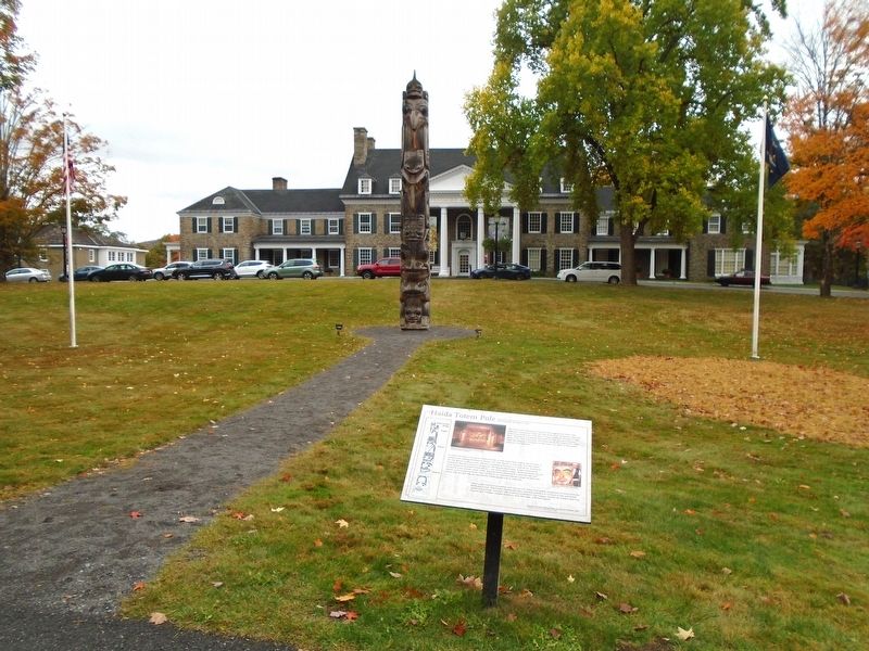 Haida Totem Pole and Marker image. Click for full size.