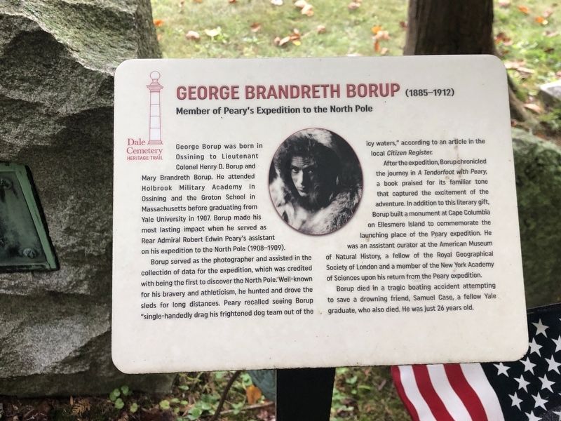 George Brandreth Borup (1885-1912) Marker. Click for full size. George Brandreth Borup (1885-1912) Marker image. Click for full size.