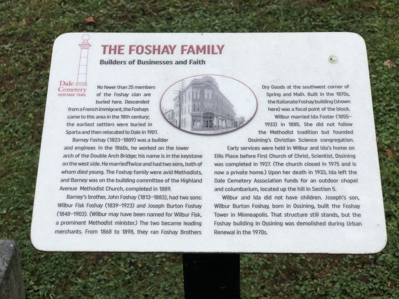The Foshay Family Marker. Click for full size. The Foshay Family Marker image. Click for full size.