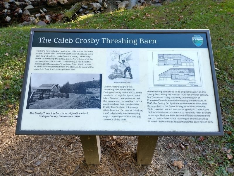 The Caleb Crosby Threshing Barn Marker. Click for full size. The Caleb Crosby Threshing Barn Marker image. Click for full size.