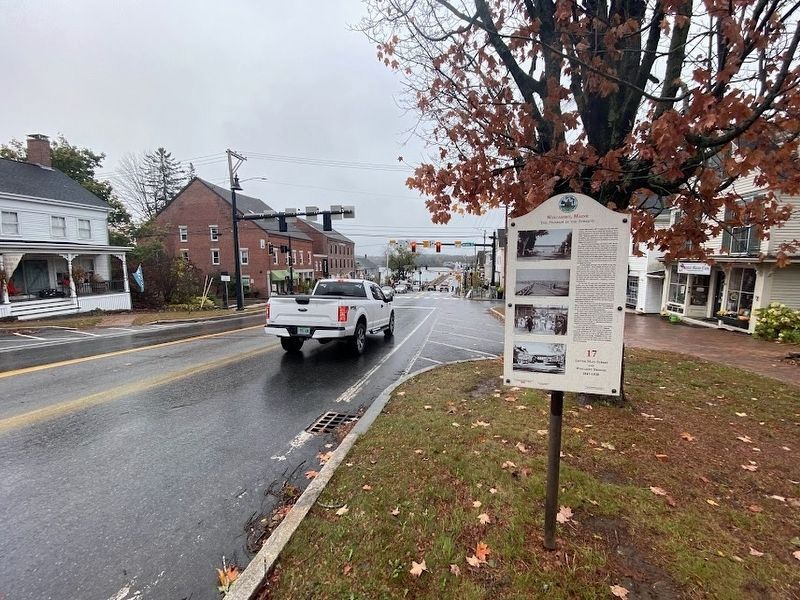 Lower Main Street and Wiscasset Bridges <br>1847 - 1939 Marker. Click for full size. Lower Main Street and Wiscasset Bridges <br>1847 - 1939 Marker image. Click for full size.