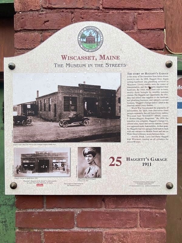 Haggett's Garage Marker. Click for full size. Haggett's Garage Marker image. Click for full size.
