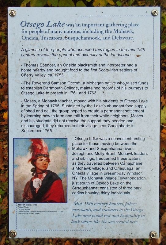 <i>Otsego Lake</i> Marker image. Click for full size.