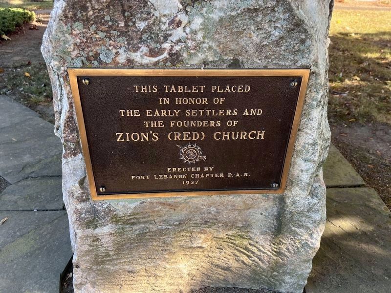 Zion's (Red) Church Marker. Click for full size. Zion's (Red) Church Marker image. Click for full size.