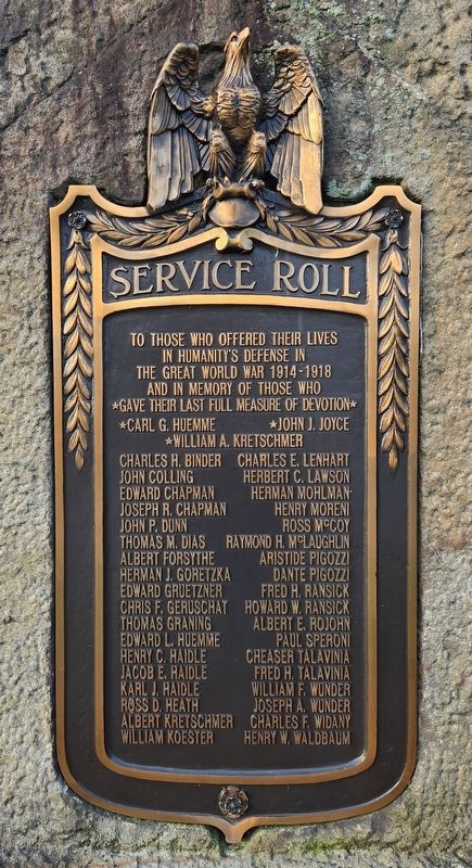 Greenock Service Roll Marker. Click for full size. Greenock Service Roll Marker image. Click for full size.