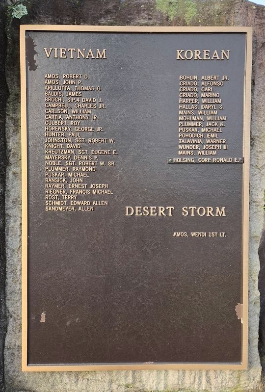 Greenock Honor Roll Marker. Click for full size. Greenock Honor Roll Marker image. Click for full size.
