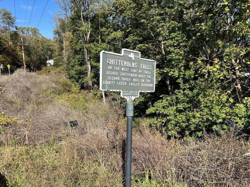 Chittendens Falls Marker. Click for full size. Chittendens Falls Marker image. Click for full size.