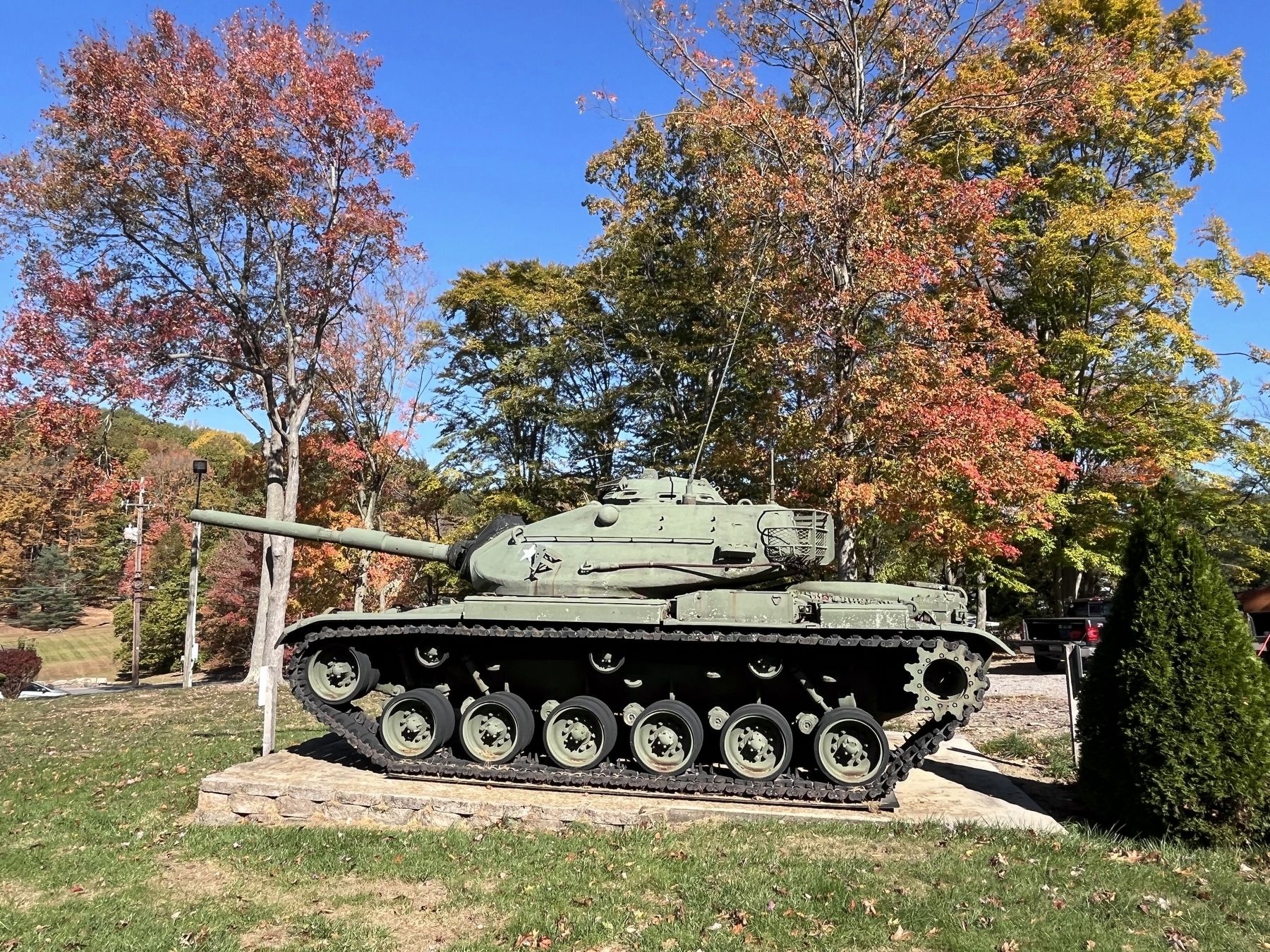Tank display at the memorial park image. Click for full size.