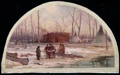 "The Winter Quarters of Father Marquette, 1674". Click for full size. "The Winter Quarters of Father Marquette, 1674" image. Click for full size.