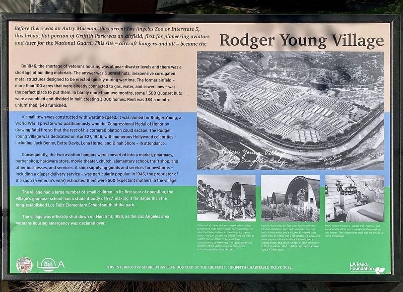 Rodger Young Village Marker. Click for full size. Rodger Young Village Marker image. Click for full size.