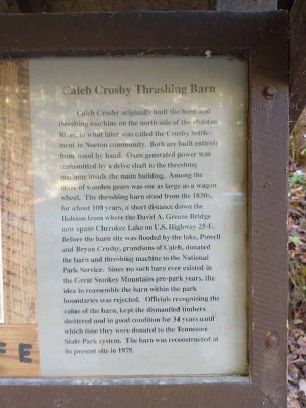 Caleb Crosby Trashing Barn Marker image. Click for full size.