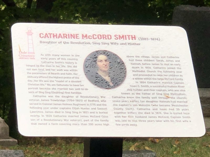 Catharine McCord Smith (1803-1874) Marker image. Click for full size.