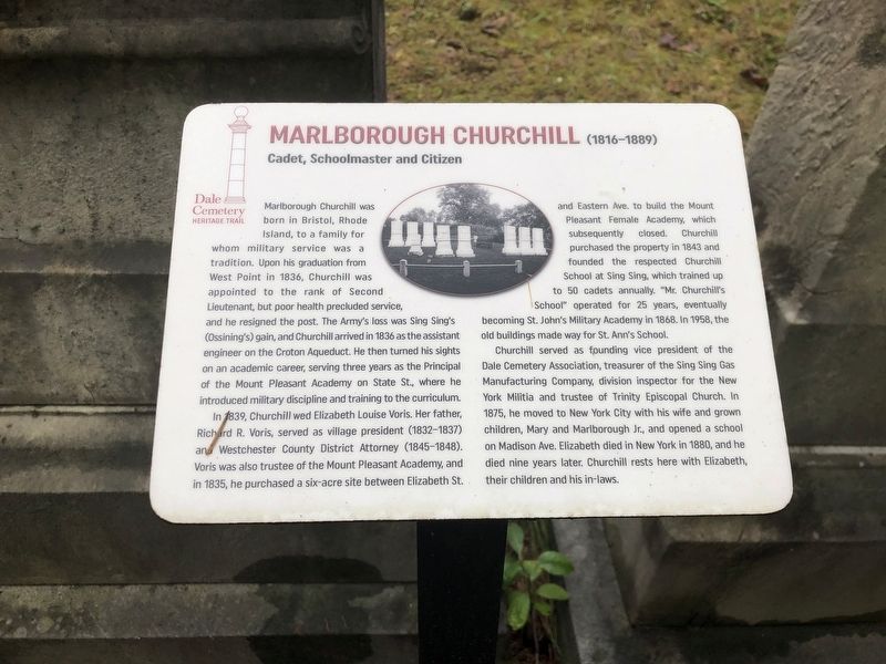 Marlborough Churchill (1816-1899) Marker image. Click for full size.