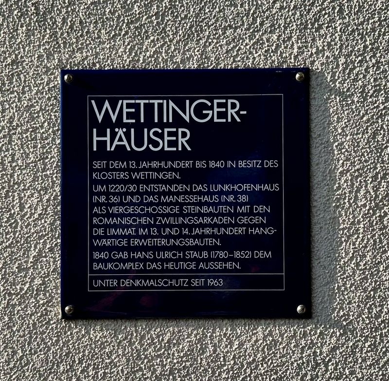 Wettingh�user / Wettinger Buildings Marker image. Click for full size.