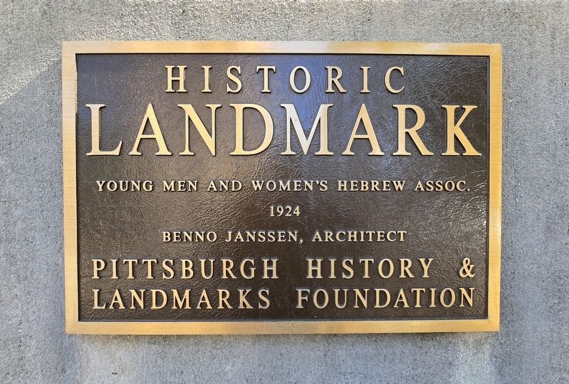 Young Men and Women's Hebrew Assoc. Marker image. Click for full size.