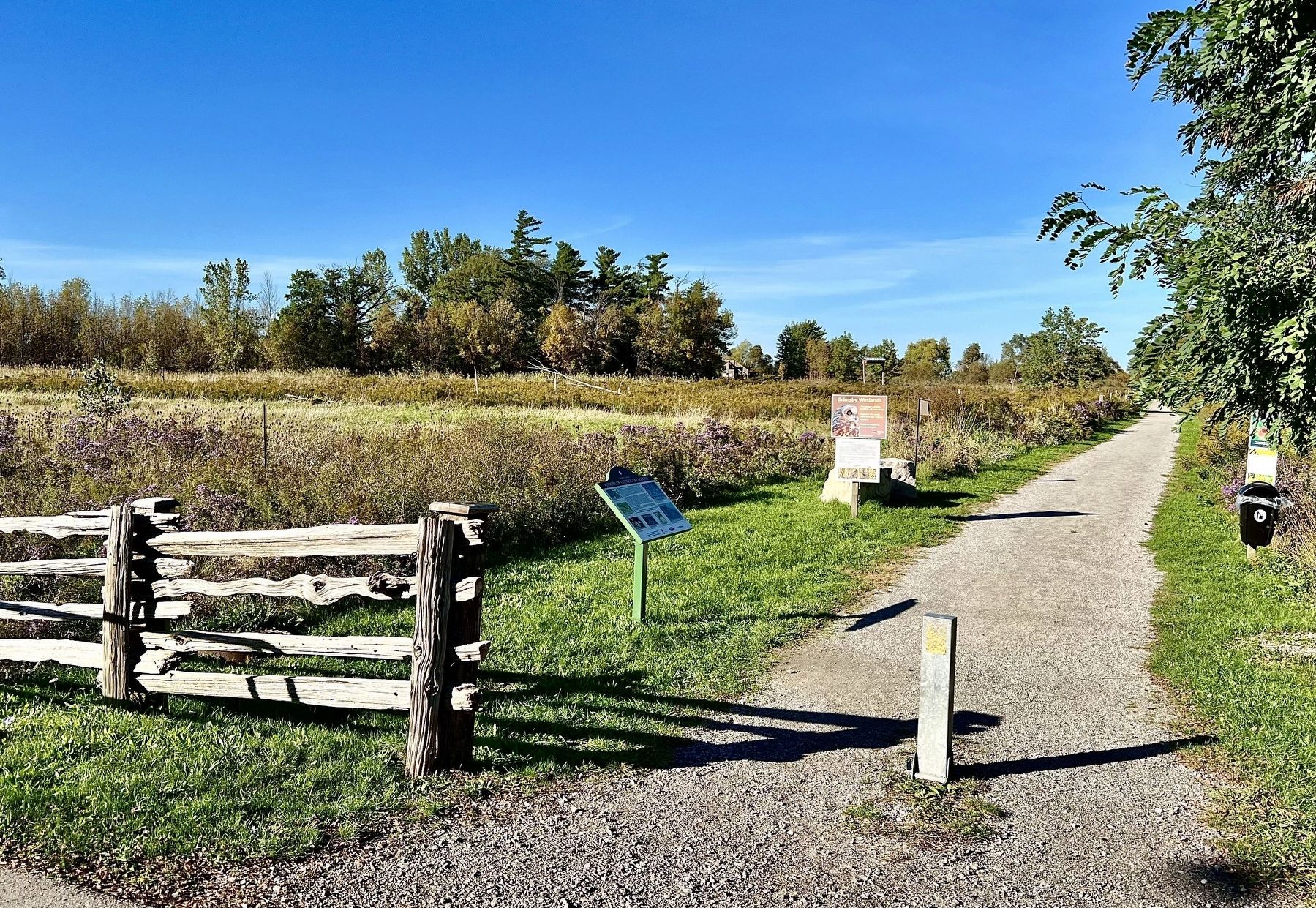 Entrance to the Biggar Lagoons Wildlife Area from Winston Road.. Click for full size. Entrance to the Biggar Lagoons Wildlife Area from Winston Road. image. Click for full size.