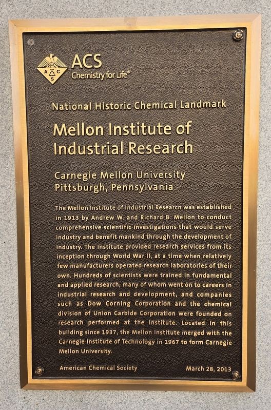 Mellon Institute of Industrial Research Marker image. Click for full size.