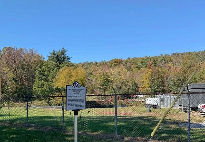 The Anderson County Poor Farm Marker image. Click for full size.