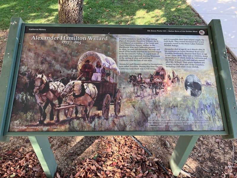 Alexander Hamilton Willard Marker image. Click for full size.