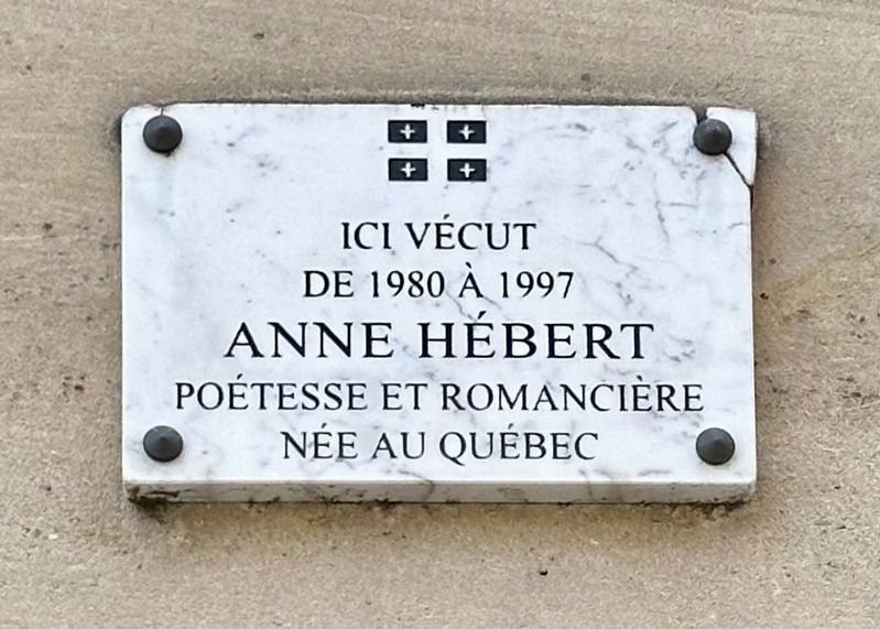 Anne H�bert Marker image. Click for full size.