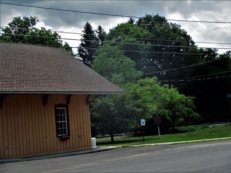 Lacona Depot Marker image. Click for full size.