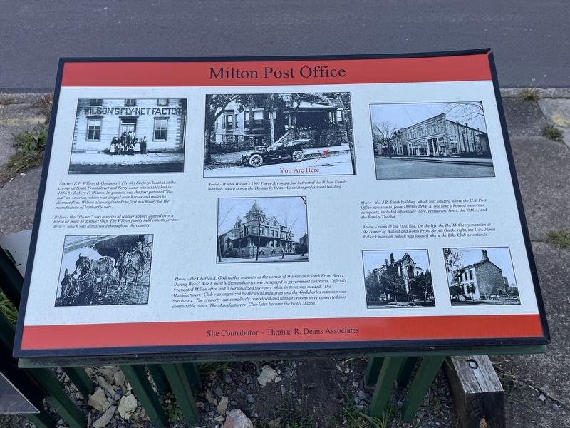 The Milton Post Office Marker [Right plaque] image. Click for full size.