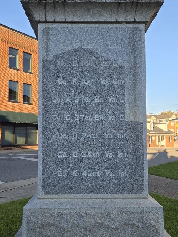 Franklin County Confederate Monument, southwest side image. Click for full size.