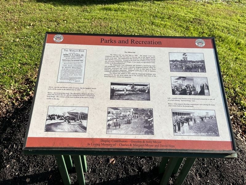 The Milton Fair Marker. Click for full size. The Milton Fair Marker image. Click for full size.