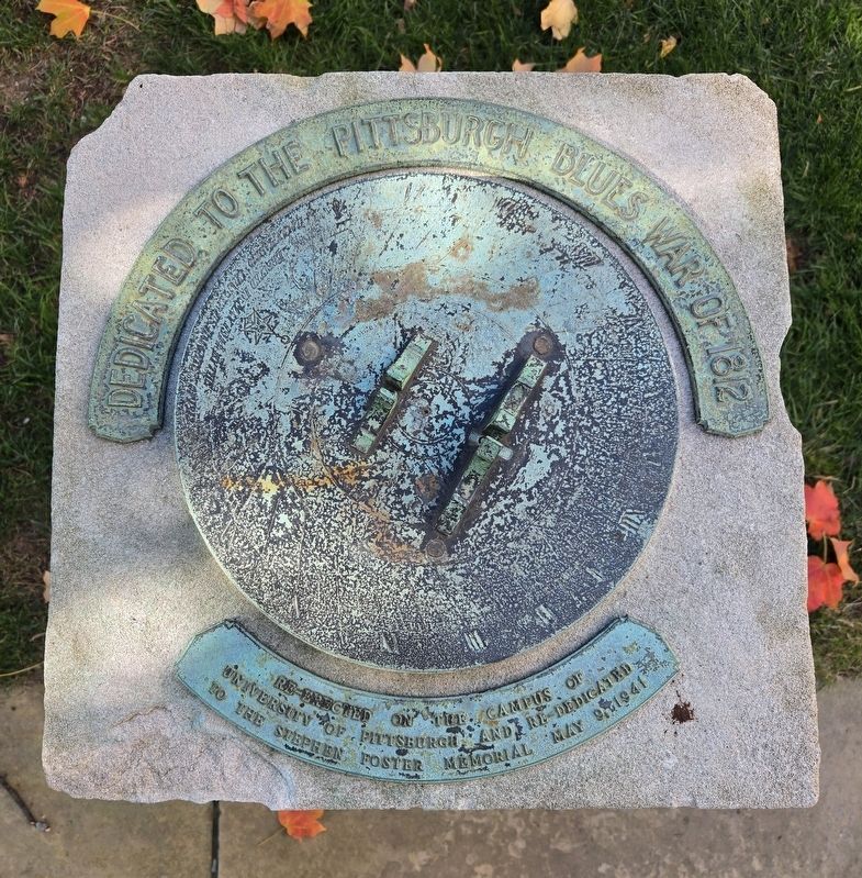 Pittsburgh Blues War of 1812 Memorial Sundial Marker image. Click for full size.