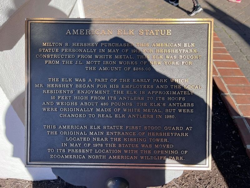American Elk Statue Marker image. Click for full size.