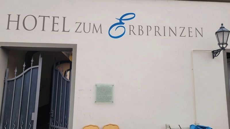 The entrance to the Old Inn "Zum Ochsen" and Marker image. Click for full size.