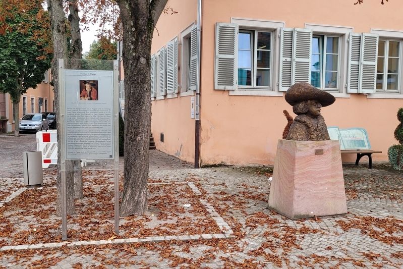 Nicolas de Pigage bust and Marker. Click for full size. Nicolas de Pigage bust and Marker image. Click for full size.