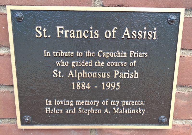 St. Francis of Assisi Marker. Click for full size. St. Francis of Assisi Marker image. Click for full size.