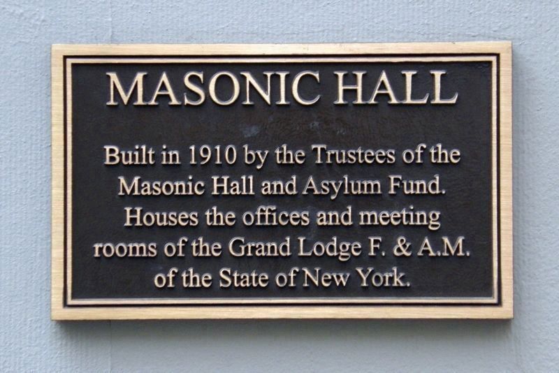 Masonic Hall plaque. Click for full size. Masonic Hall plaque image. Click for full size.