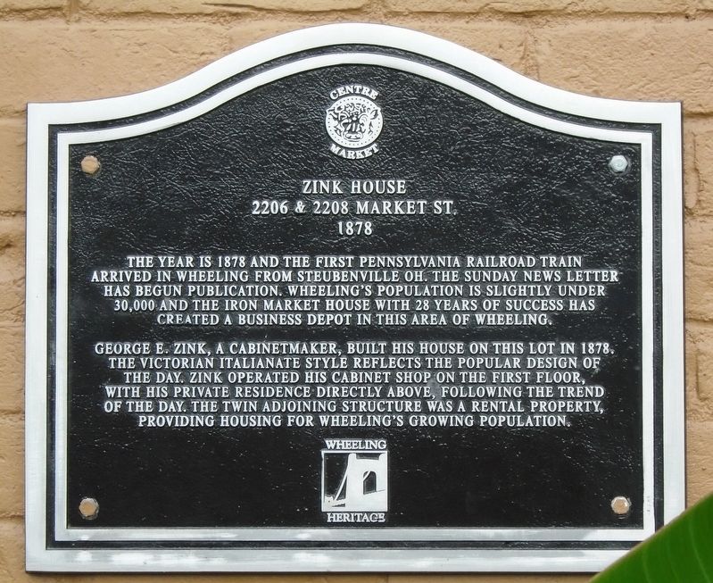 Zink House Marker image. Click for full size.