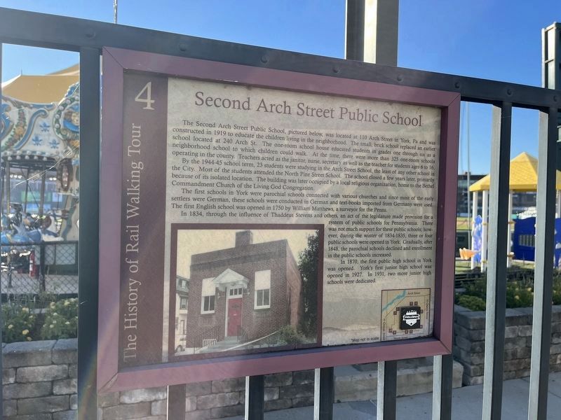 Second Arch Street Public School Marker. Click for full size. Second Arch Street Public School Marker image. Click for full size.