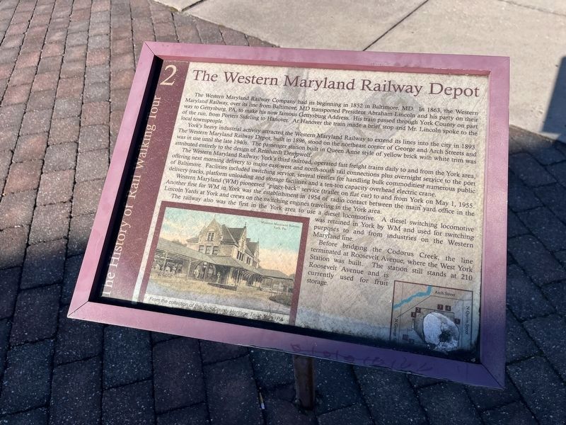The Western Maryland Railway Depot Marker image. Click for full size.