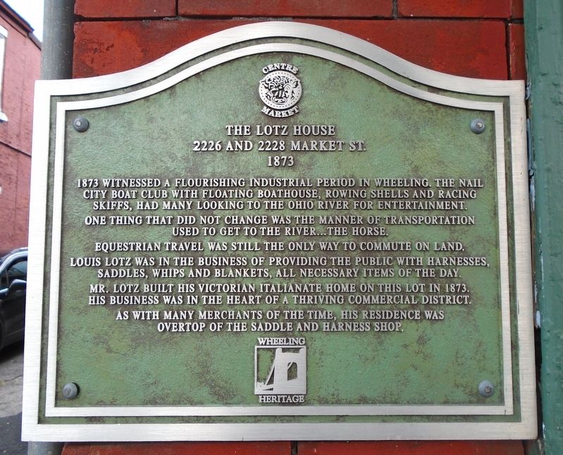The Lotz House Marker image. Click for full size.