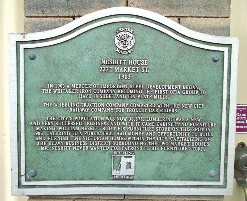Nesbitt House Marker. Click for full size. Nesbitt House Marker image. Click for full size.
