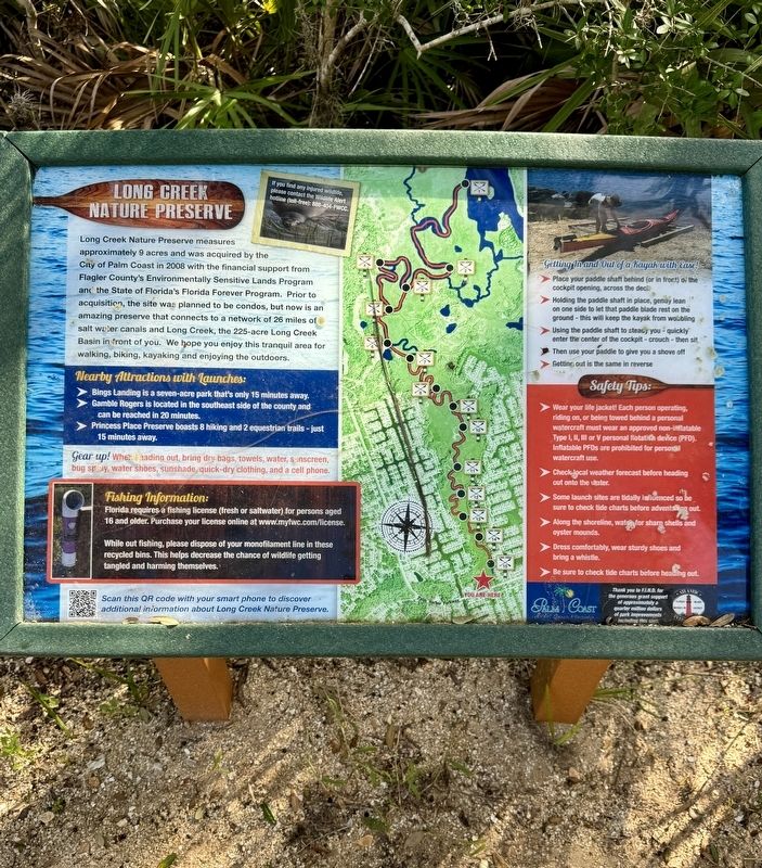 Long Creek Nature Reserve Informational Marker image. Click for full size.
